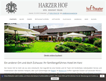 Tablet Screenshot of hotel-harzerhof.de